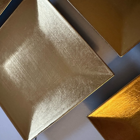 8 Crate and Barrel Gold Appetizer Plates - Picture 2 of 5